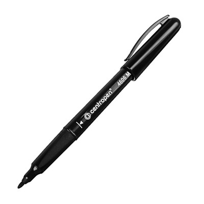 Маркер для CD/DVD, Centropen 4606, диаметр узла 2.5 мм, линия 1 мм, цвет чёрный