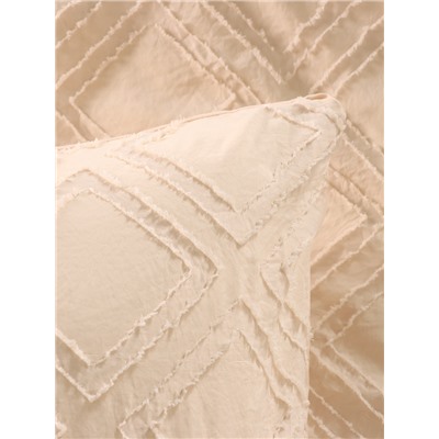 Постельное бельё LoveLife Tufting 1,5сп "Ромб" 143*215см,150*230см,50*70см-2шт, цвет бежевый, 110 г/м2