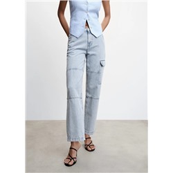 Jeans cargo bolsillos