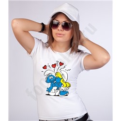 Футболка со смурфиками "Smurfs in Love"