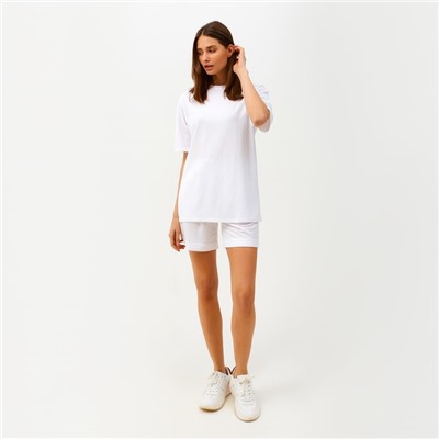 Костюм женский (футболка, шорты) MINAKU: Casual collection цвет белый, размер 50