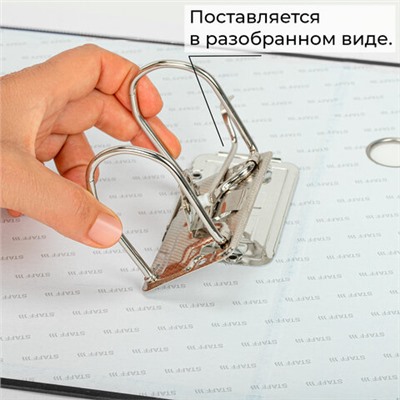 Папка-регистратор STAFF "Profit" с покрытием из ПВХ, 50 мм, с уголком, черная, СЪЕМНЫЙ МЕХАНИЗМ, 272011