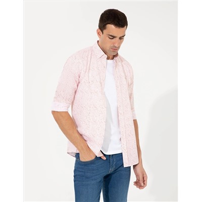 Плитка Slim Fit рубашка с длинным рукавом
