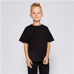 Футболка детская MINAKU:Basic line kids цвет чёрный, рост 128