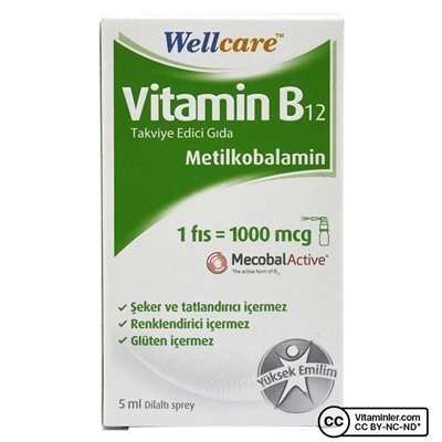 Wellcare Витамин B12 спрей 5 мл