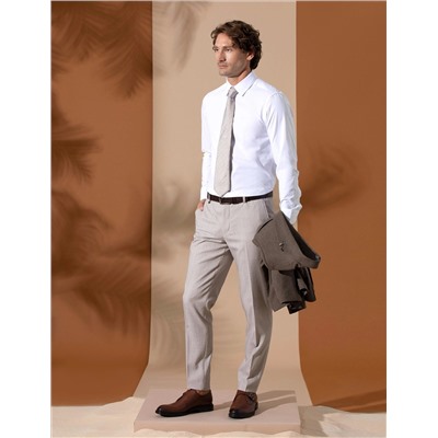 Светло -коричневый бывший. Тканевые штаны Slim Fit