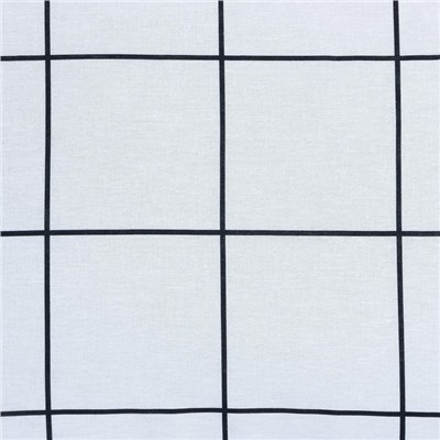 Постельное бельё Этель 1.5 сп «Клетка», белое, 143×215, 150×214, 50×70 см-2 штуки, бязь, 125 г/м²