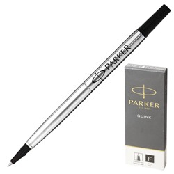 Стержень для ручки-роллера PARKER "Quink RB", металлический 116 мм, линия письма 0,5 мм, черный, 1950277