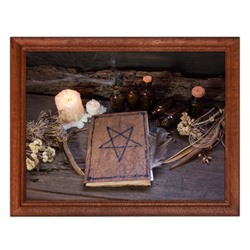 POSG-0092 Постер в рамке 23x17см Книга заклинаний