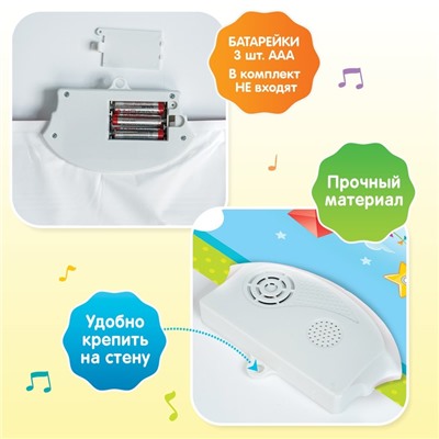 Обучающий плакат «Первые знания», со звуком, работает от батареек