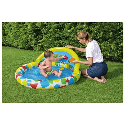Бассейн надувной детский Bestway Splash & Learn, 120×117×46 см, с навесом, 52378