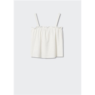 Top algodón volante -  Niña | MANGO OUTLET España