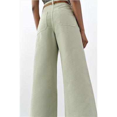 JEANS Z1975 WIDE LEG CROPPED TIRO ALTO CINTURÓN