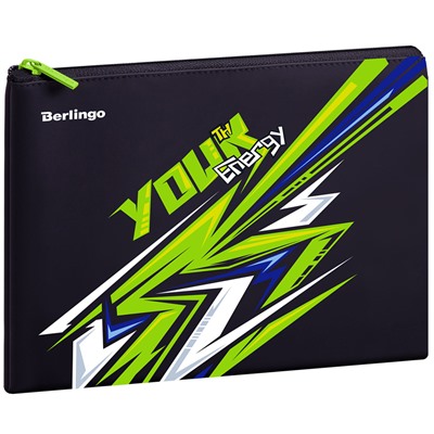 Папка 1 отделение, А5 Berlingo "Energy", 255*205мм, полиуретан, на молнии