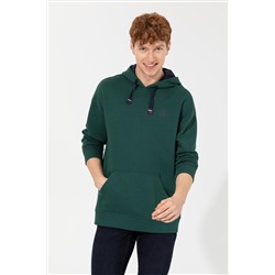 Бренд U.S. Polo Assn мужская  зеленая толстовка с капюшоном Бренд U.S. Polo Assn., Цвет VR054, Размер XL