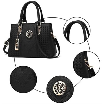 Женская кожаная сумка 8801-81 BLACK
