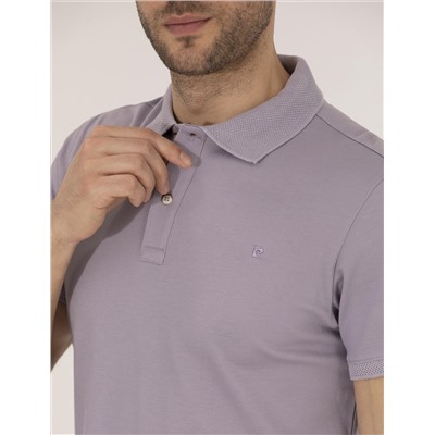 Lila Slim Fit Polo Yaka Mercerized T -For