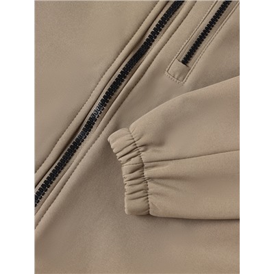 Комбинезон демисезонный для девочек MINAKU из Softshell на флисе, непромокаемый, хаки, рост 128 см