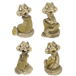 Фигурка декоративная "Змея", L3,5 W4 H6,5 см, 4в.