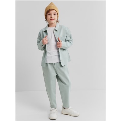Рубашка детская MINAKU: Jeans collection, цвет мятный, рост 122 см