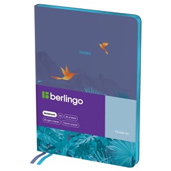 Записная книжка А5 80л., кожзам, Berlingo "Flower Art", с рисунком