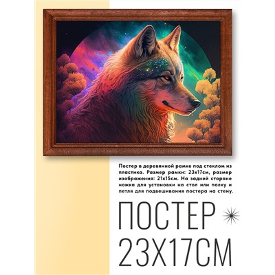 POSG-0246 Постер в рамке 23x17см Волк