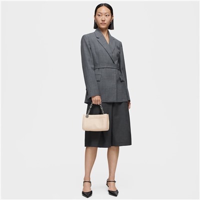 Bolso bandolera - cuero - beige