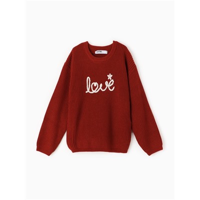 Джемпер детский KAFTAN Love р.34 (122-128 см), красный