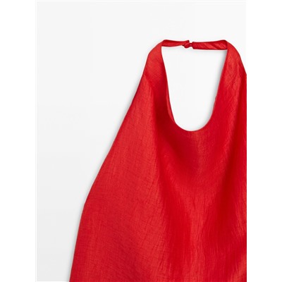 Open back halter top