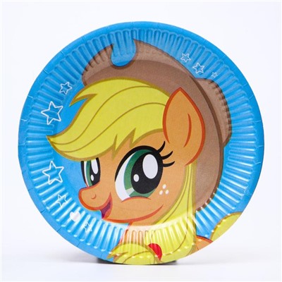 Тарелка одноразовая бумажная «С Днем Рождения!», 18 см, My Little Pony