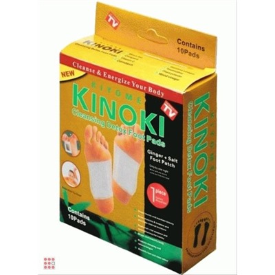 Детоксикационный пластырь Kinoki для ног 10 шт желтый