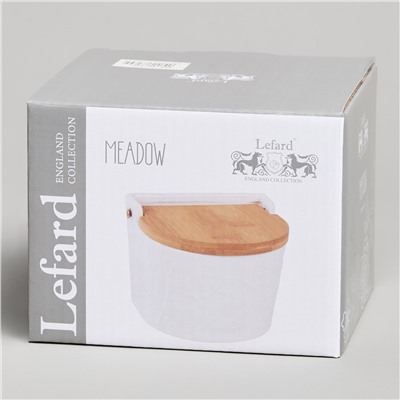 БАНКА ДЛЯ СОЛИ С ДЕР.КРЫШКОЙ LEFARD "MEADOW" 11,5*11*9,5 СМ 450 МЛ
