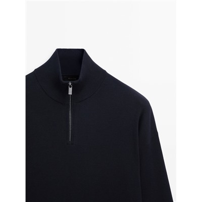 Jersey punto cuello mock