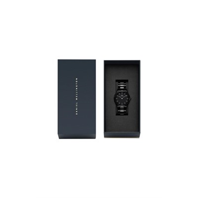 Reloj de cuarzo de acero Iconic Link - 32 mm - Negro