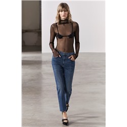 JEANS ZW COLLECTION BOOTCUT TIRO ALTO CROPPED
