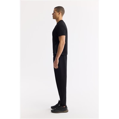 Черная талия Lacık с Laccik боковым карманом впрыска Print Interlok Jogger