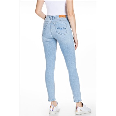 Vaquero skinny fit de tiro alto Luzien- Azul