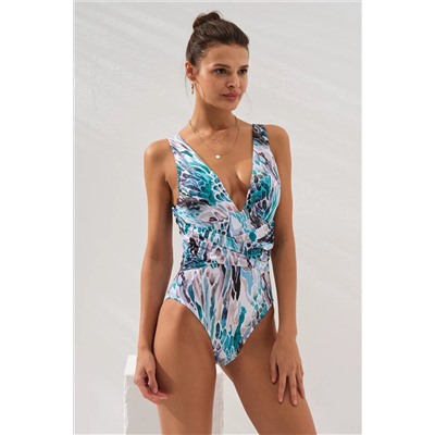 Купальник Strappy Low-cut Коралловый 231135-d