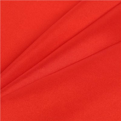 Ткань для рукоделия, атлас, однотонный красный, лоскут 50 × 50 см