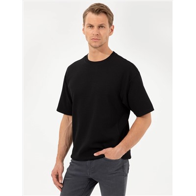 Black Fort Fit Printed Bike Bike T -For