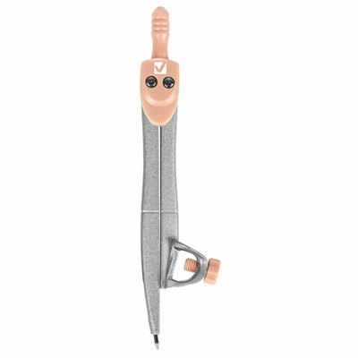 Готовальня BRAUBERG SCHOOL KIT, 11 предметов, циркуль 115 мм, циркуль 125 мм, чертежные принадлежности, персиковый цвет, 210717