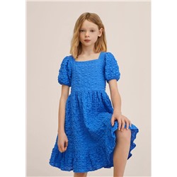 Vestido textura algodón -  Niña | MANGO OUTLET España