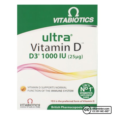 Vitabiotics Ультравитамин D3 1000 МЕ 96 таблеток