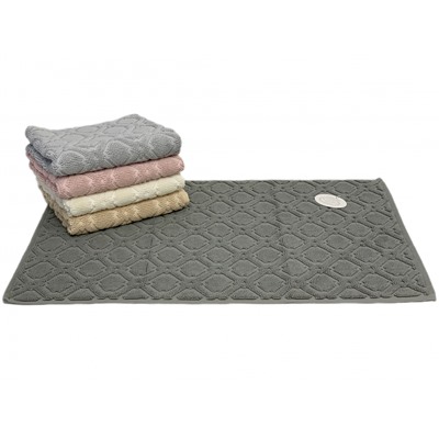 Коврик для ног Карвен TILE 50*80 махра KV 434 gri