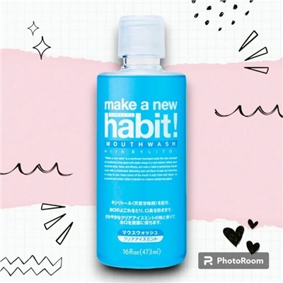 Ополаск для рта "Make a New Habit" со вкусом охлаждающей мяты (прохлада сред интенсивности) 473 мл
