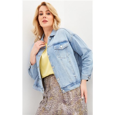 Куртка джинс F112-1209b l.blue