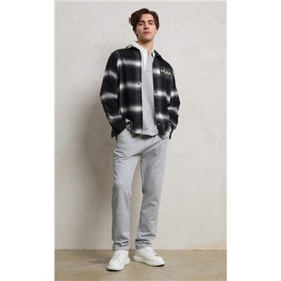 Футболка-поло д/р P411-0570 grey melange