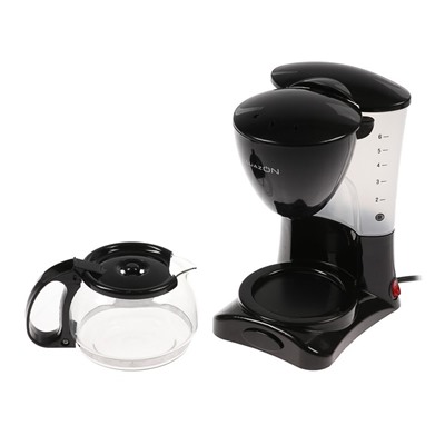 УЦЕНКА Кофеварка LuazON LKM-651, капельная, 650 Вт, 0.6 л, чёрная