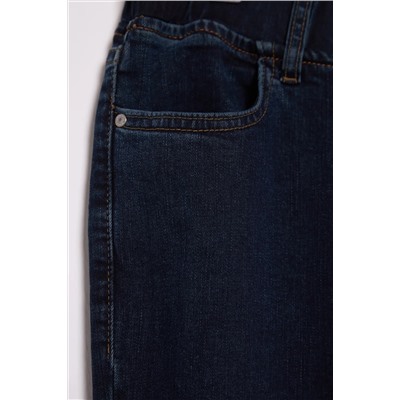 Темно -синяя высокая комфортная талия испанская вспышка PACA Flare Jeans TBBAW25CJ00031