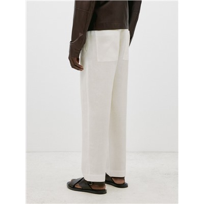 Pantalón traje lino pinzas - Limited Edition